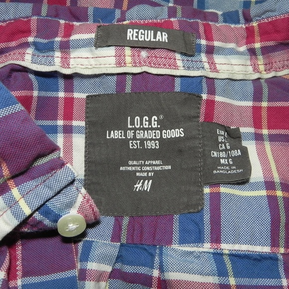 Men's H&M L.O.G.G long sleeve shirt size regular L - Picture 4 of 7